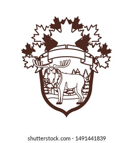 Isolated moose animal design vector illustration