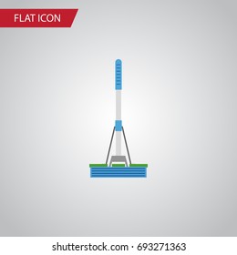 Isolated Mop Flat Icon. Cleaning Vector Element Can Be Used For Cleaning, Mop, Equipment Design Concept.