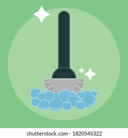 Mop-Symbol einzeln. Symbol für Reinigungsprodukte - Vektorgrafik