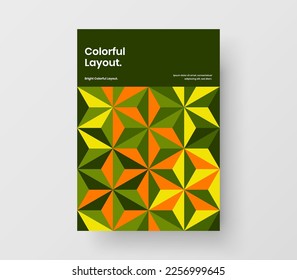 Isolated mosaic hexagons corporate identity illustration. Fresh company cover design vector concept.