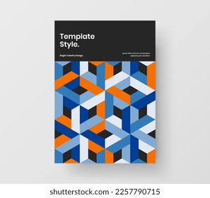 Diseño de folleto de formas de mosaico aisladas. Concepto de vector de diseño de portada empresarial moderno.