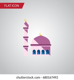 Isolated Mosque Flat Icon. Building Vector Element Can Be Used For Mosque, Building, Structure Design Concept.