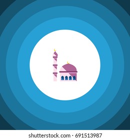 Isolated Mosque Flat Icon. Building Vector Element Can Be Used For Mosque, Building, Structure Design Concept.