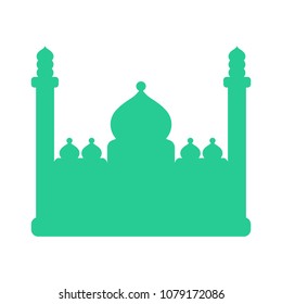 Isolated mosque silhouette