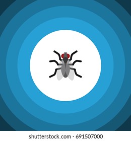 Isolated Mosquito Flat Icon. Gnat Vector Element Can Be Used For Gnat, Mosquito, Hum Design Concept.