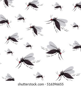 Isolated mosquito insect design