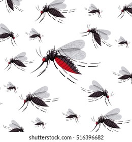 Isolated mosquito insect design