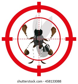 Isolated mosquito on white background, Vector illustration