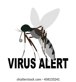 Isolated mosquito and text, Vector illustration