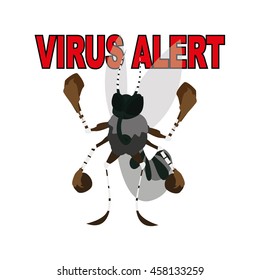 Isolated mosquito and text, Vector illustration