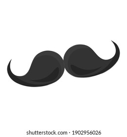 Isolated Mostache Dad happy fathers day holiday icon- Vector