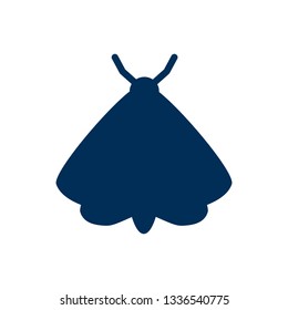Isolated moth icon symbol on clean background. Vector butterfly element in trendy style.