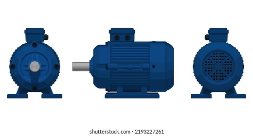 Isolated motor on white background