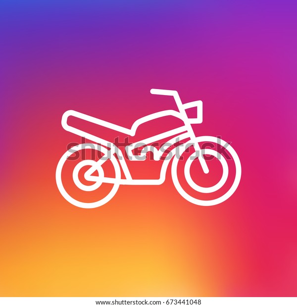 Isolated Motorbike Outline\
Symbol On Clean Background. Vector Motorcycle Element In Trendy\
Style.