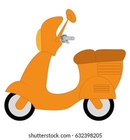 Isolated motorcycle on a white background, vector illustration
