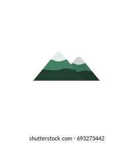 Isolated Mountain Flat Icon. Peak Vector Element Can Be Used For Mountain, Peak, Pinnacle Design Concept.