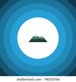 Isolated Mountain Flat Icon. Peak Vector Element Can Be Used For Mountain, Peak, Pinnacle Design Concept.