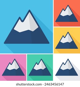 isolated mountain flat illustration design