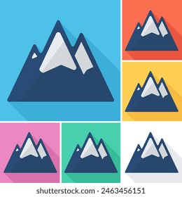 isolated mountain flat illustration design