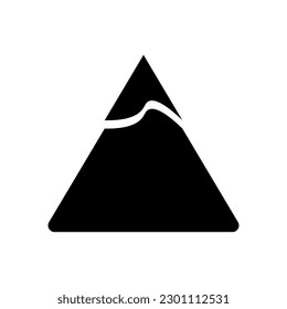 Isolated mountain icon. Editable color. EPS vector file