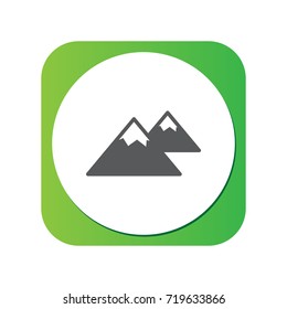 Isolated Mountain Icon Symbol On Clean Background. Vector Peak Element In Trendy Style.