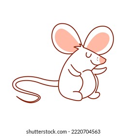 Isolated mouse draw baby vector illustration