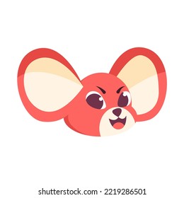 Isolated mouse head baby vector illustration