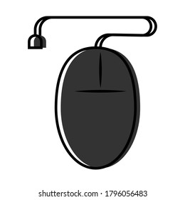 Icono de ratón aislado. Equipo moderno de tecnología - Vector