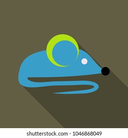isolated mouse illustration, colored drawing, background