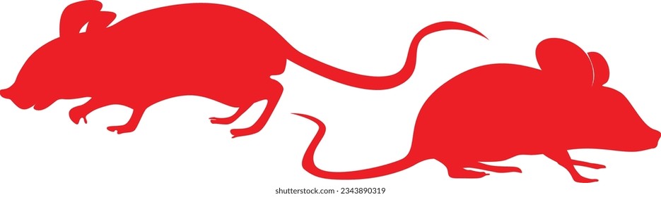 Isolated mouse silhouette vector design