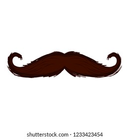 Isolated moustache icon. Hipster concept. Vector illustration design