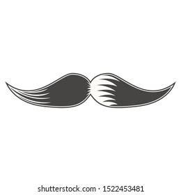 Isolated moustache image. Hipster concept - Vector illustration