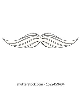 Isolated moustache image. Hipster concept - Vector illustration