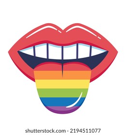 Isolated mouth lgbtiq vector illustration