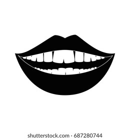 isolated mouth smiling