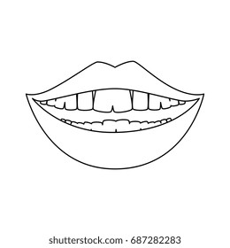 isolated mouth smiling