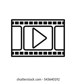Isolated movie and filmstrip design