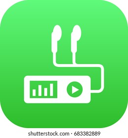Isolated Mp3 Player Icon Symbol On Clean Background. Vector Audio Device Element In Trendy Style.