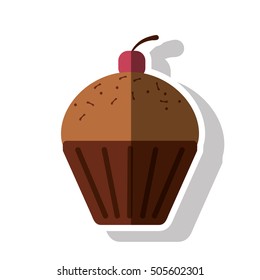 Isolated muffin food design