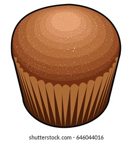 Isolated muffin on a white background, Vector illustration