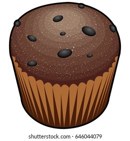 Isolated muffin on a white background, Vector illustration