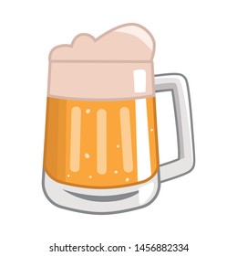Isolated mug and glass object symbol. Mug pint stock symbol for web.