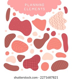 Isolated multicolored liquid forms with splatter.