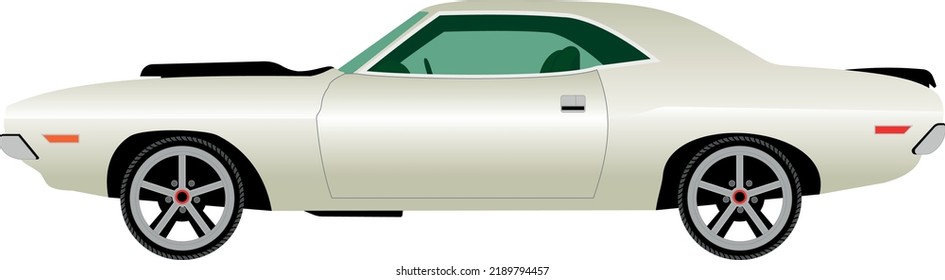 Isolated Muscle Car Vector Illustration