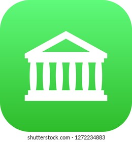 Isolated museum icon symbol on clean background. Vector academy element in trendy style.