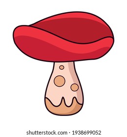 Isolated mushroom icon. Vegetable icon - Vector illustration