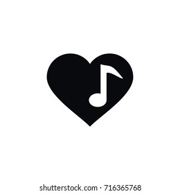 Isolated Music Icon. Song Vector Element Can Be Used For Song, Love, Heart Design Concept.