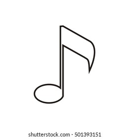 Isolated music note design
