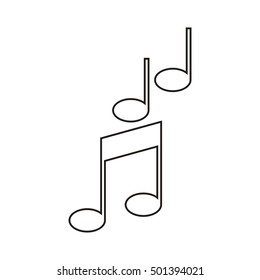 Isolated music note design