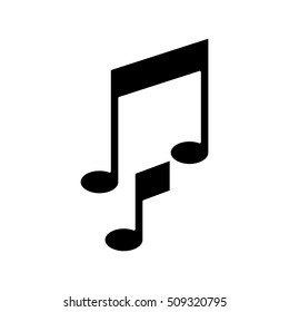 Isolated music note design